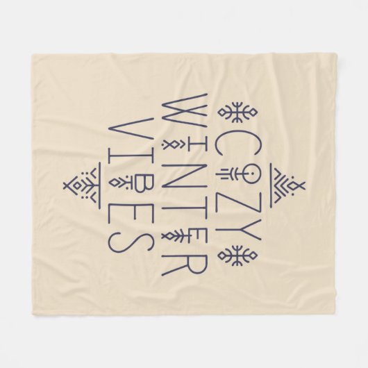 Gezellige Winter Vibes Design Fleece Deken (Voorkant (Horizontaal))