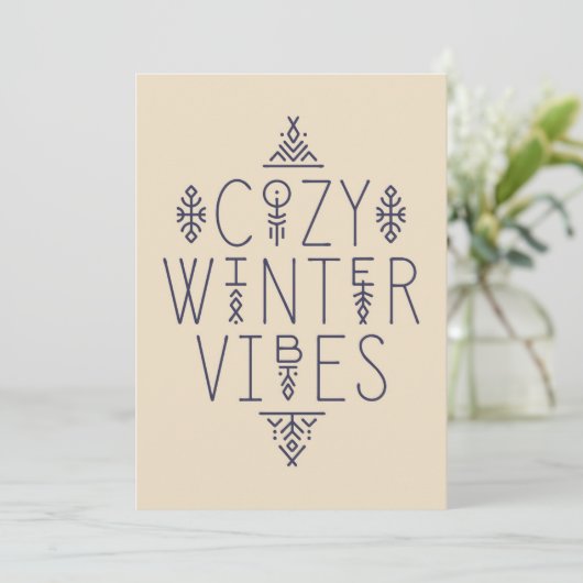 Gezellige Winter Vibes Design Kaart (Staand voorkant)