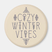 Gezellige Winter Vibes Design Magneet (Voorkant)