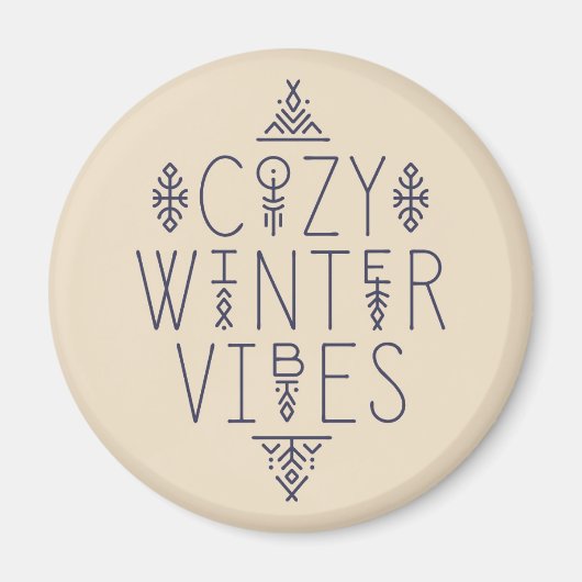 Gezellige Winter Vibes Design Magneet (Voorkant)