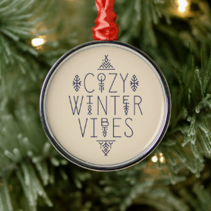Gezellige Winter Vibes Design Metalen Ornament
