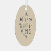Gezellige Winter Vibes Design Metalen Ornament (Voorkant Rechts)