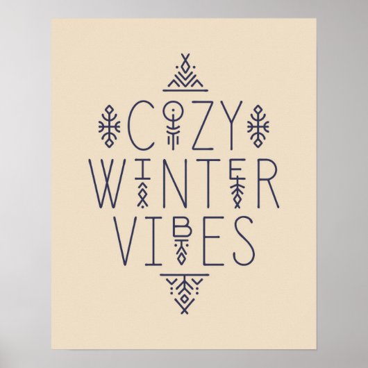 Gezellige Winter Vibes Design Poster (Voorkant)