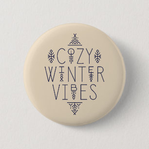 Gezellige Winter Vibes Design Ronde Button 5,7 Cm