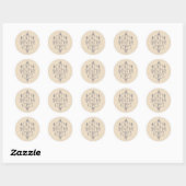 Gezellige Winter Vibes Design Ronde Sticker (Vel)