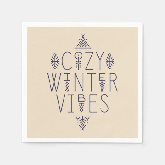 Gezellige Winter Vibes Design Servet (Voorkant)