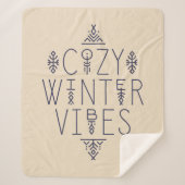 Gezellige Winter Vibes Design Sherpa Deken (Voorkant)