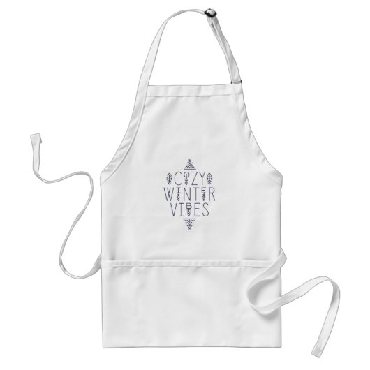 Gezellige Winter Vibes Design Standaard Schort (Voorkant)