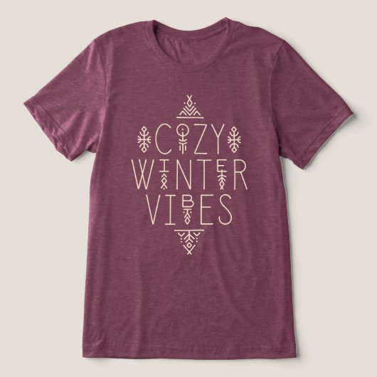 Gezellige Winter Vibes Design Tri-Blend Shirt (Design voorkant)
