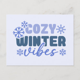 Gezellige Winter Vibes - Snowflake Typografie Briefkaart