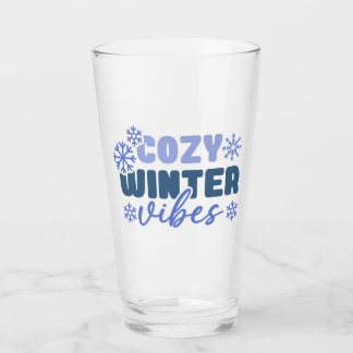 Gezellige Winter Vibes - Snowflake Typografie Glas