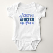 Gezellige Winter Vibes - Snowflake Typografie Romper (Voorkant)