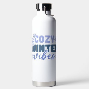 Gezellige Winter Vibes - Snowflake Typografie Waterfles