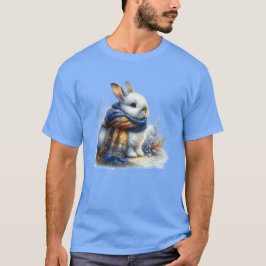 Gezellige winter wenst een grappig speciaal konijn t-shirt