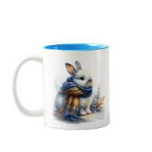 Gezellige winter wenst een grappig speciaal konijn