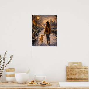 Gezellige winteravondwandeling met mijn beste vrie poster