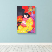 Gezellige winterochtend canvas afdruk (Insitu (Houten vloer))