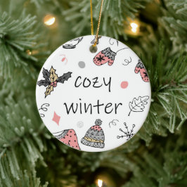 Gezellige wintervakantie Keramisch Ornament