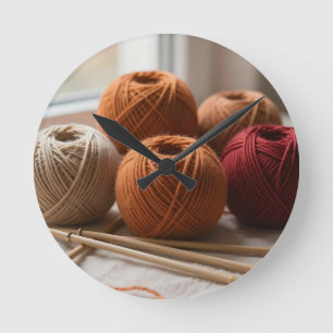 Gezellige wolletjes breien herfsttinten ronde klok