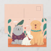 Gezelschapsdieren Feestdagenkaart (Voorkant / Achterkant)