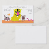 Gezelschapsdieren - kattenslang visitekaartje (Voorkant / Achterkant)