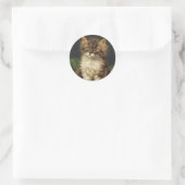gezelschapsdieren, kutstripper, kat Kitten Ronde Sticker (Tas)