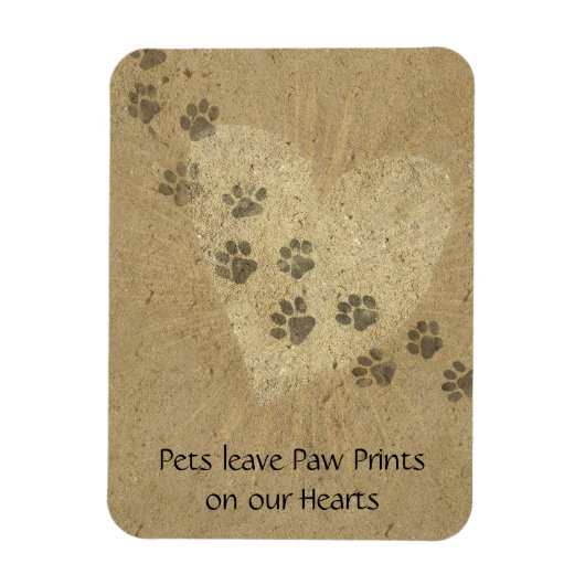 Gezelschapsdieren laten Paw-afdrukken op onze hart Magneet (Verticaal)