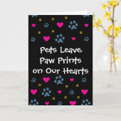 Gezelschapsdieren laten verf afdrukken op ons hart kaart (Gele Bloem)