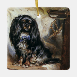 gezelschapsdieren, zwarte Speelgoed spaniel Puppy Keramisch Ornament
