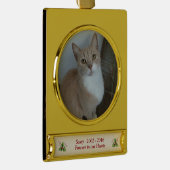 Gezelschapsfoto Dates Memorial Verguld Banner Ornament (Rechts)