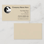 Gezelschapsthema's en katten visitekaartje (Voorkant / Achterkant)