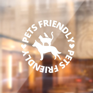 Gezelschapsvriendelijk ondertekenen, Dogs Friendly Raamsticker