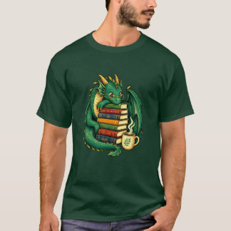 Gezemd boekendragonlezer T-shirt | Fantasy cadeau