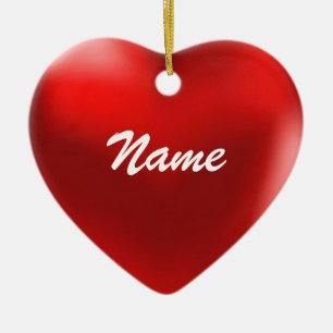 Gezet Jouw naam Ornament Heart