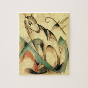 Gezeten mythologisch dier (door Franz Marc) Legpuzzel