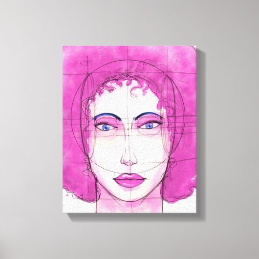 Gezicht 10 canvas afdruk (Voorkant)