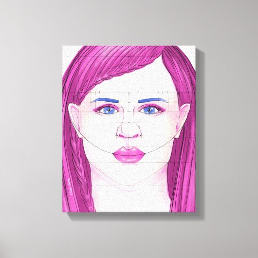 Gezicht 25 canvas afdruk (Voorkant)