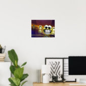 gezicht 3d poster (Thuiskantoor)