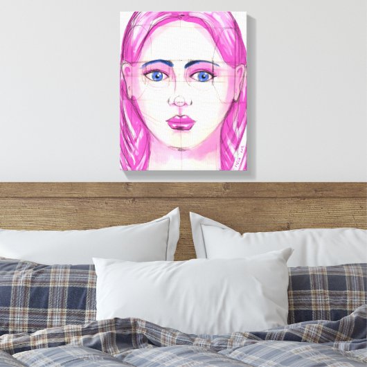 Gezicht 5 canvas afdruk (Insitu (Slaapkamer))