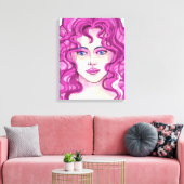 Gezicht 7 canvas afdruk (Insitu (Woonkamer))