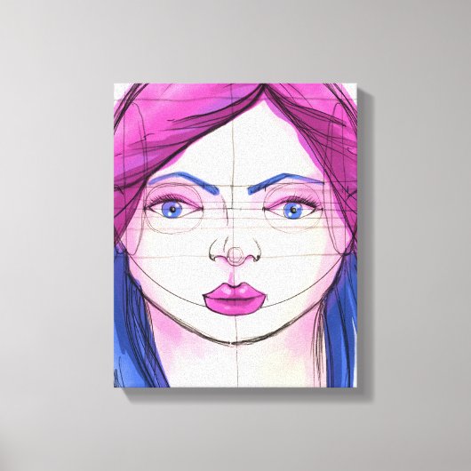 Gezicht 9 canvas afdruk (Voorkant)