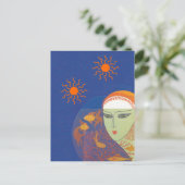 Gezicht achter de Fishbowl Post Kaart (Staand voorkant)