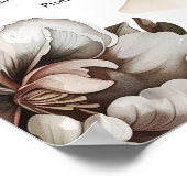 Gezicht Anatomie Facial Fat Pad met Pioen Bloemen Poster (Hoek)