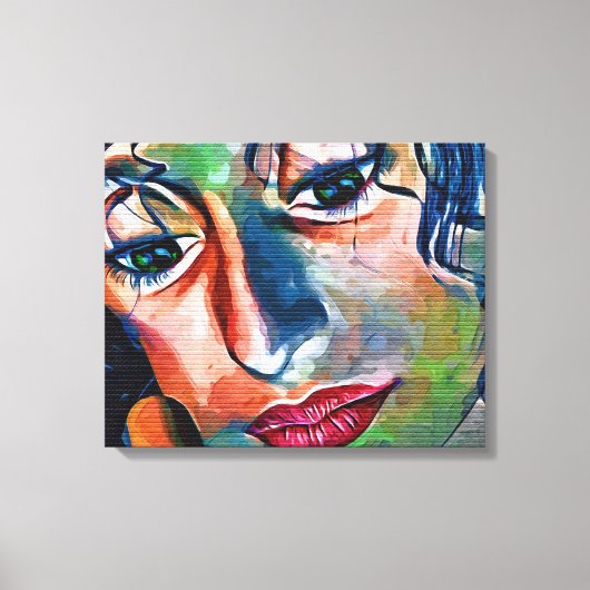 gezicht canvas afdruk (Voorkant)