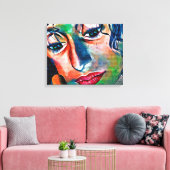 gezicht canvas afdruk (Insitu (Woonkamer))