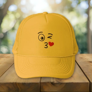 Gezicht dat een kus werpt trucker pet