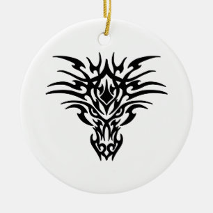 Gezicht-draak-tattoo Keramisch Ornament