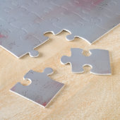 Gezicht en rode Abstracte kunst Legpuzzel (Zijkant)