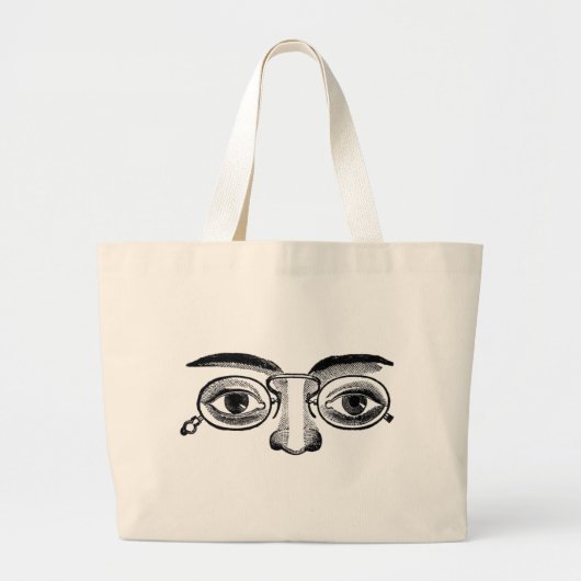  gezicht grote tote bag (Voorkant)