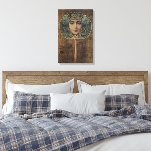 Gezicht in Spiegel  Art Nouveau Canvas Art (Insitu (Slaapkamer))